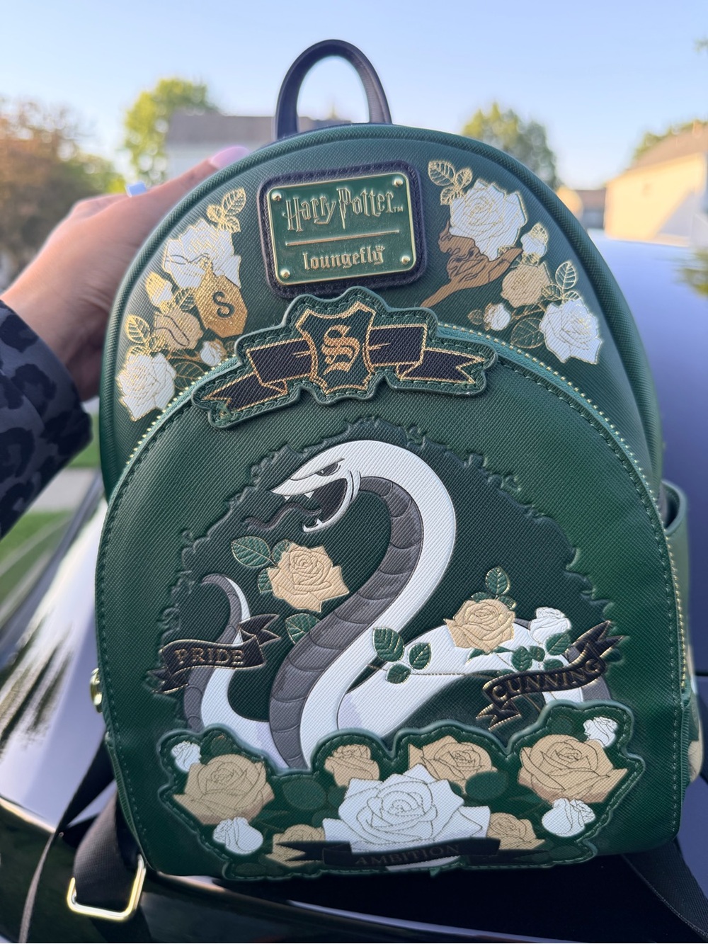Warner Bros. Green and Gold Slytherin Snake Mini Backpack